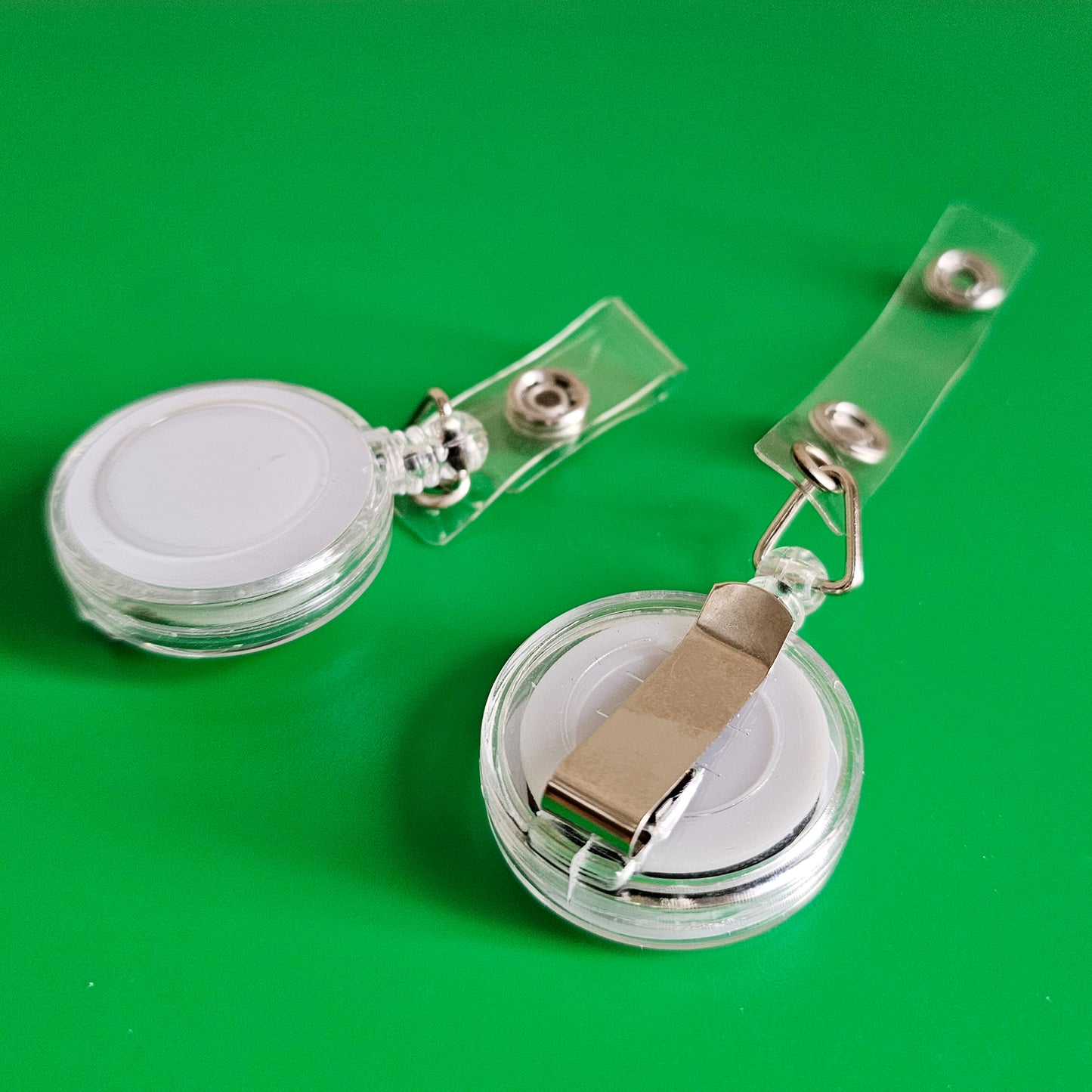 Bling Rhinestones Badge Reel Belt Clip Retractable ID Holders