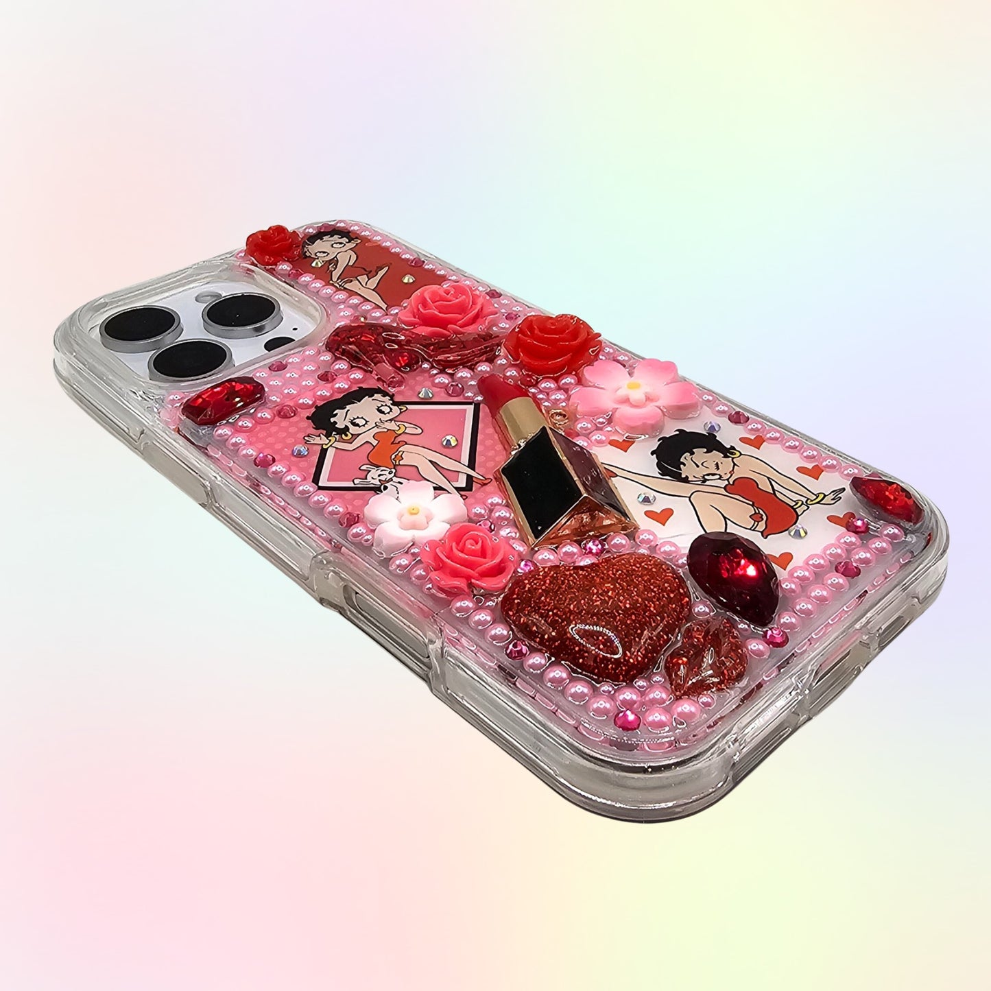 Betty Boop 3D Bling Rhinestone Handmade Phone Case