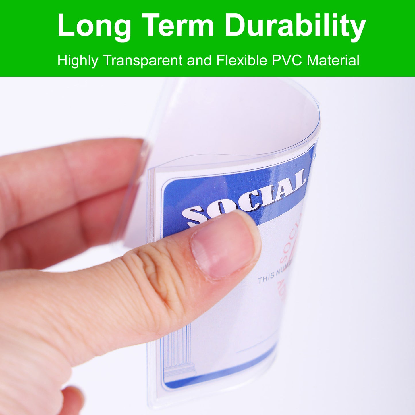 10 Pack Social Security Cards/Medicare/Credit Card/ID Card Holder Storage ,Ultra Clear & Durable Water Resistant