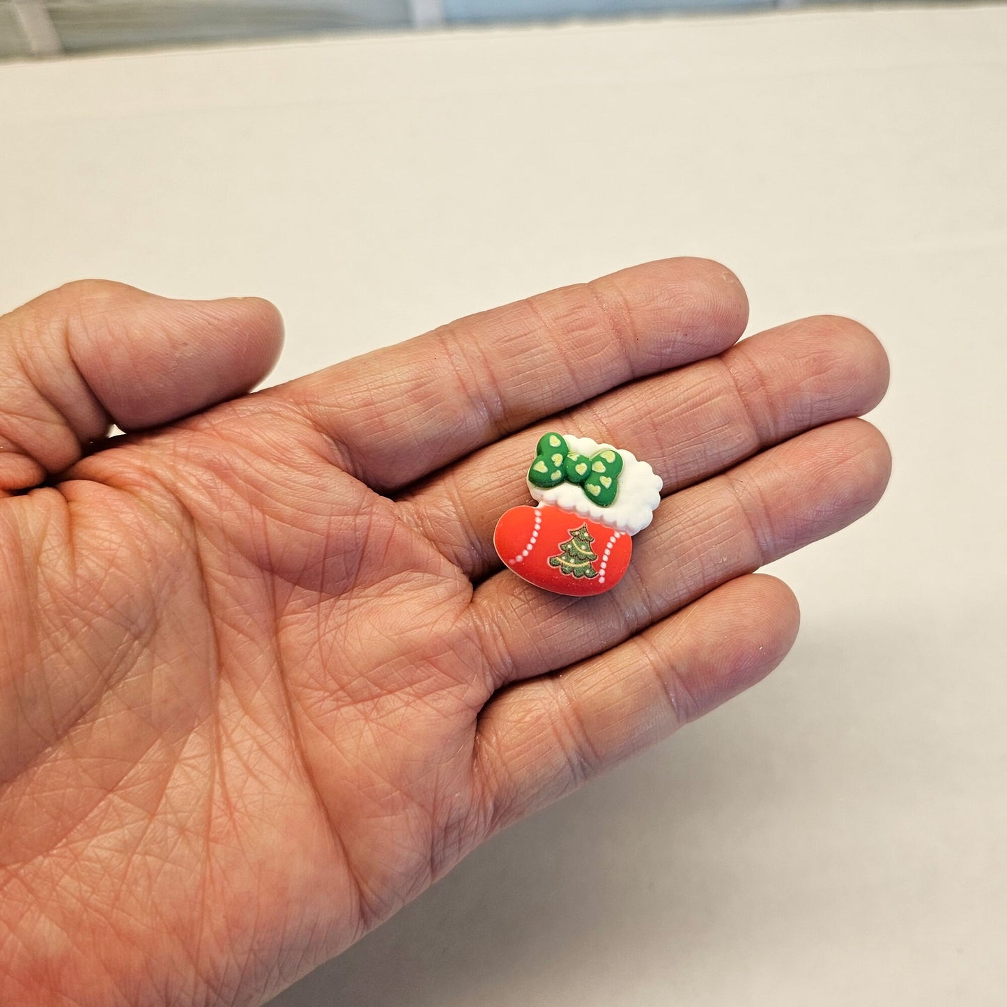 4/10/25 Pcs Christmas Stocking Cabochons Resin Flatback Xmas Holiday Cabochon #CAB008-A