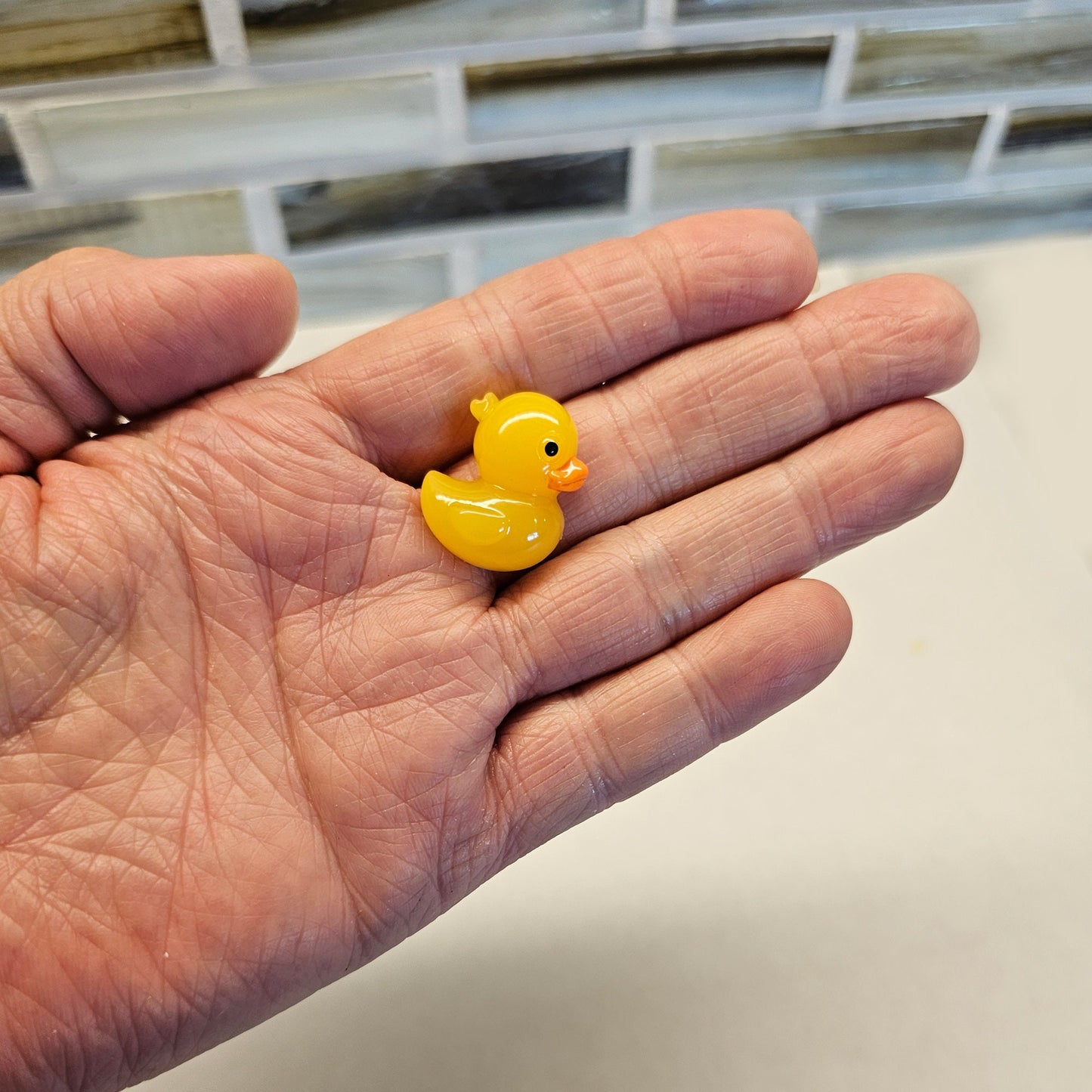 6/15/30 Pcs Yellow Rubber Duck Cabochons Kawaii Flatback #CAB057