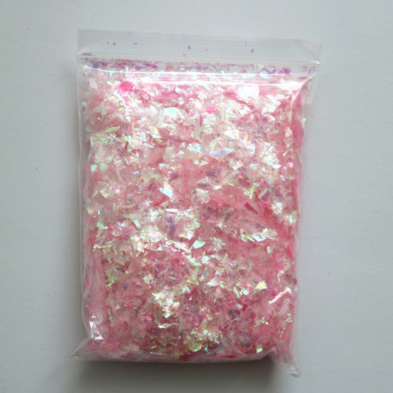 Pink Iridescent Mylar Flakes Holographic Sparkle Confetti Holographic 20g