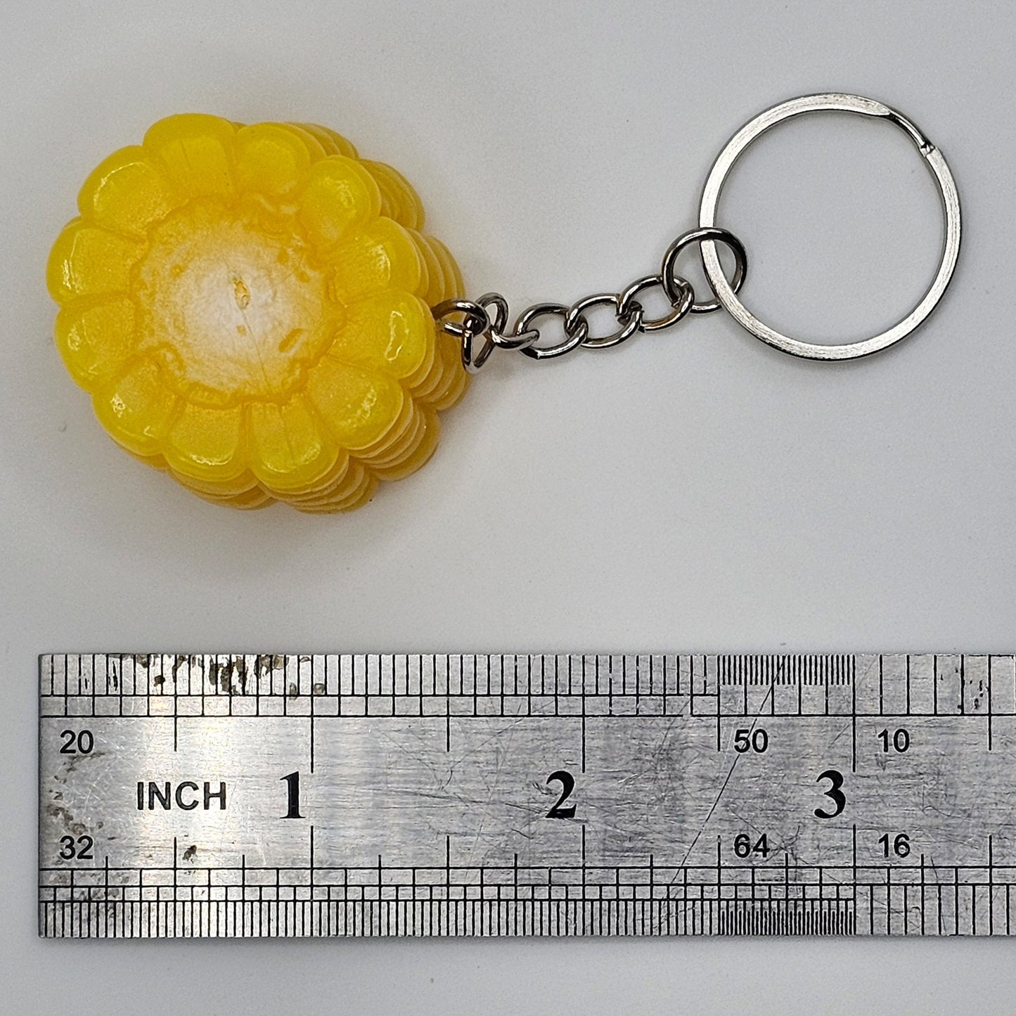 Fake Artificial Butter Corn Imitation Food Actual Size Charms Key Chain Keyring #KR010