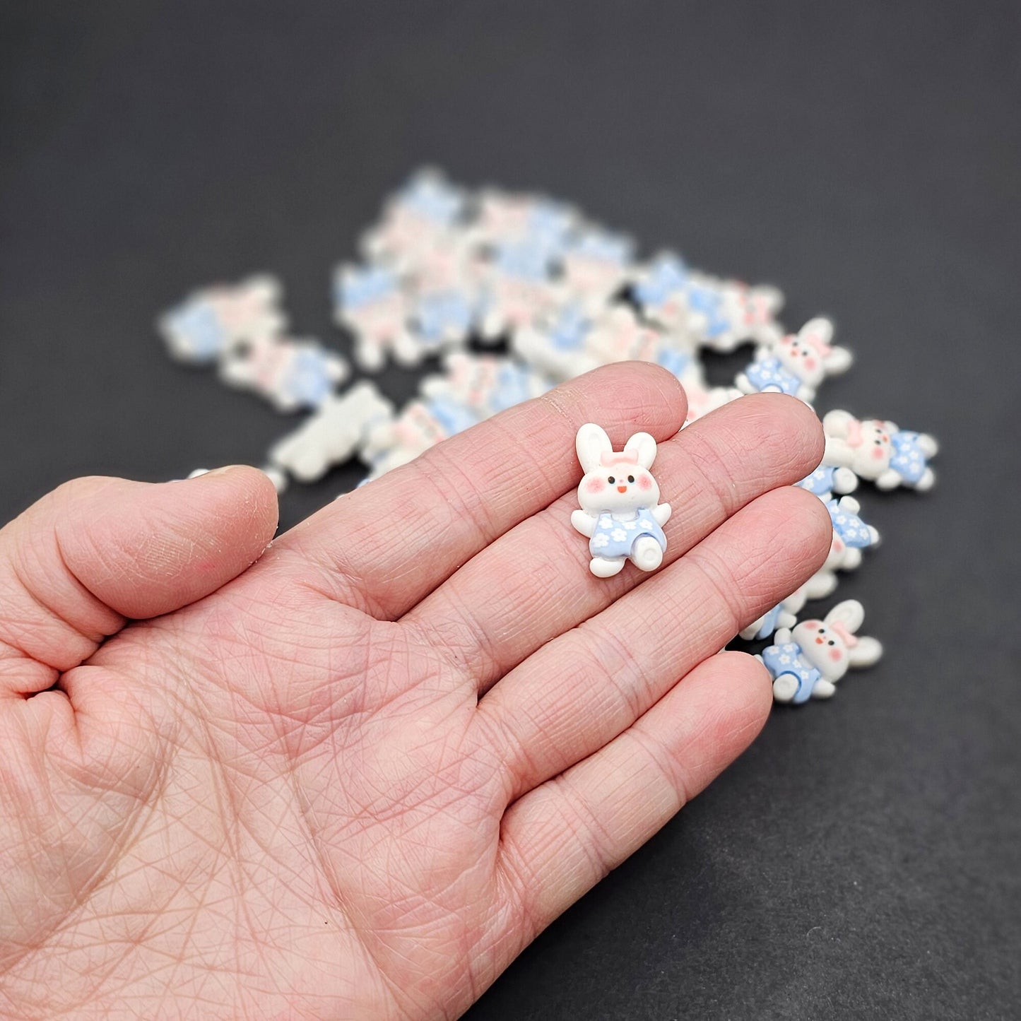 5 pcs Little Rabbit Kawaii Cute Cabochon, Cabochons Resin Flatback #CAB089