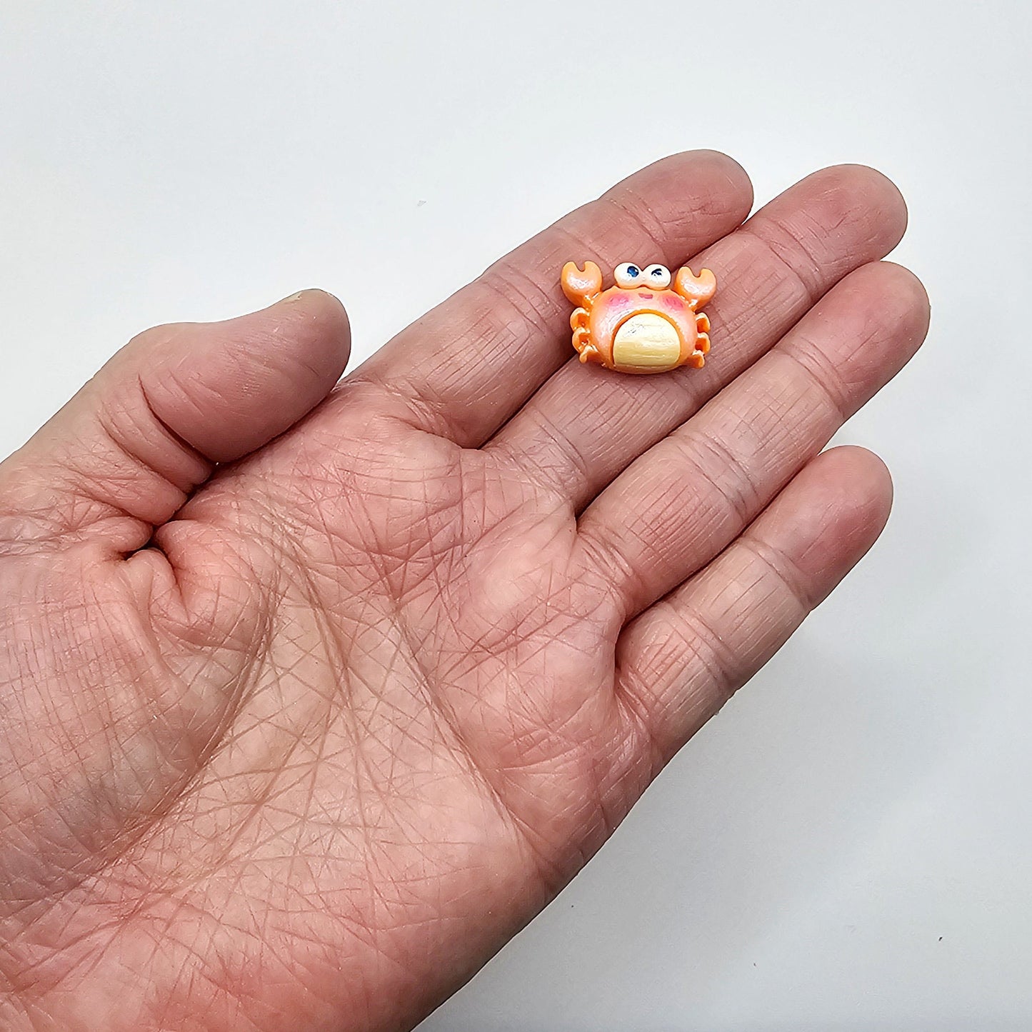 5 Pcs Orange Shimmer Cute kawaii Crab Cabochon, Cabochons Resin Flatback #CAB108