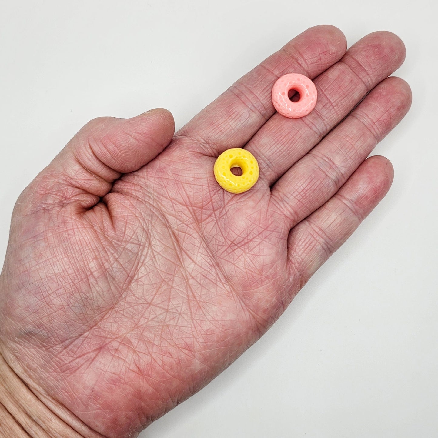 10/30/50 Pcs Kawaii Fruit Loop Cereal Cabochons Imitation Fake Food Cabochons, Faux Food Flat Back Cabochon, #CAB129