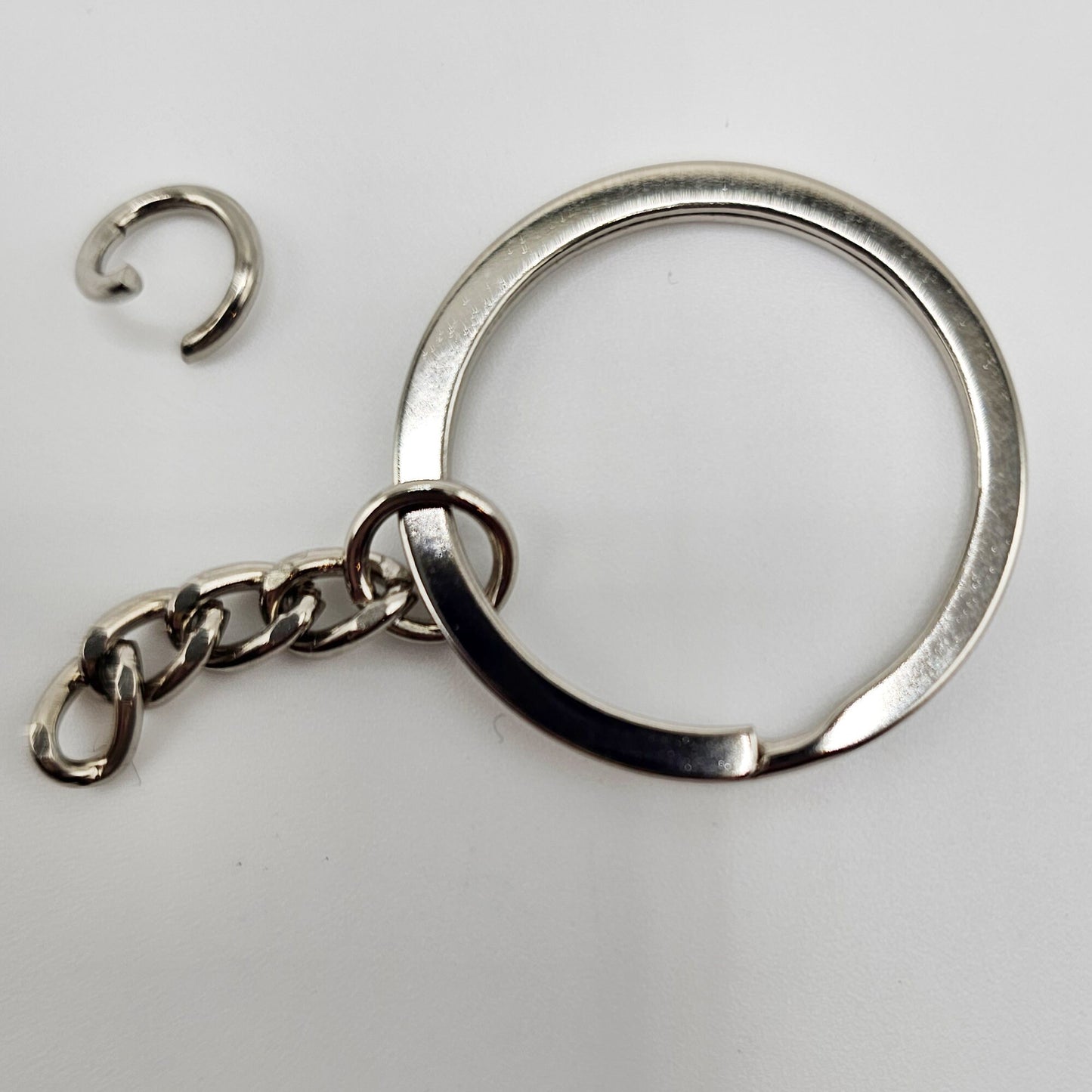 5/25/50 Pcs Key Chain Rings, Stainless Steel Starter Chain Base, Split Ring