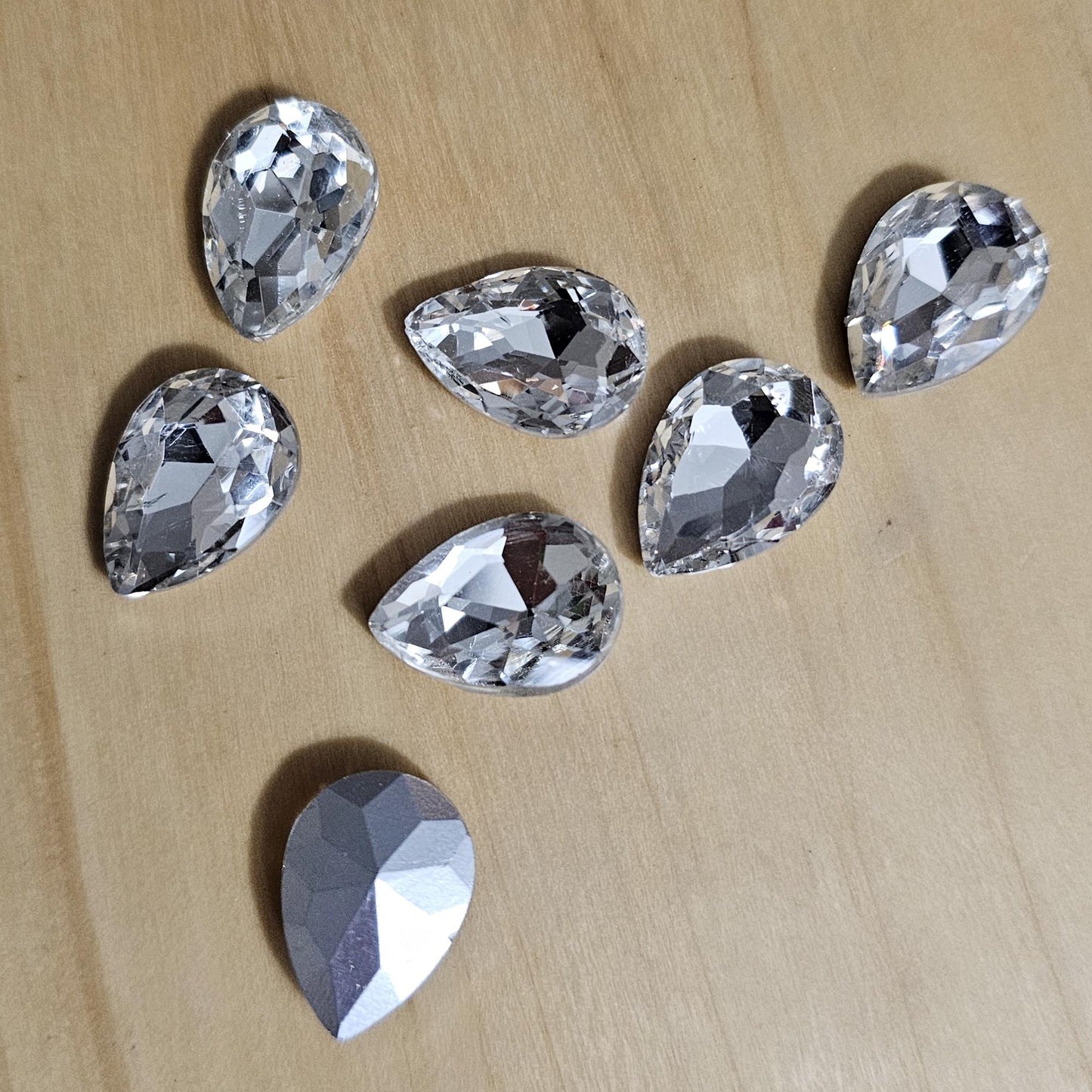 Teardrop Pointed Back Gems Jewels Crystal Clear Rhinestone 6x8mm 8x10mm 10x14mm 13x18mm 18x25mm