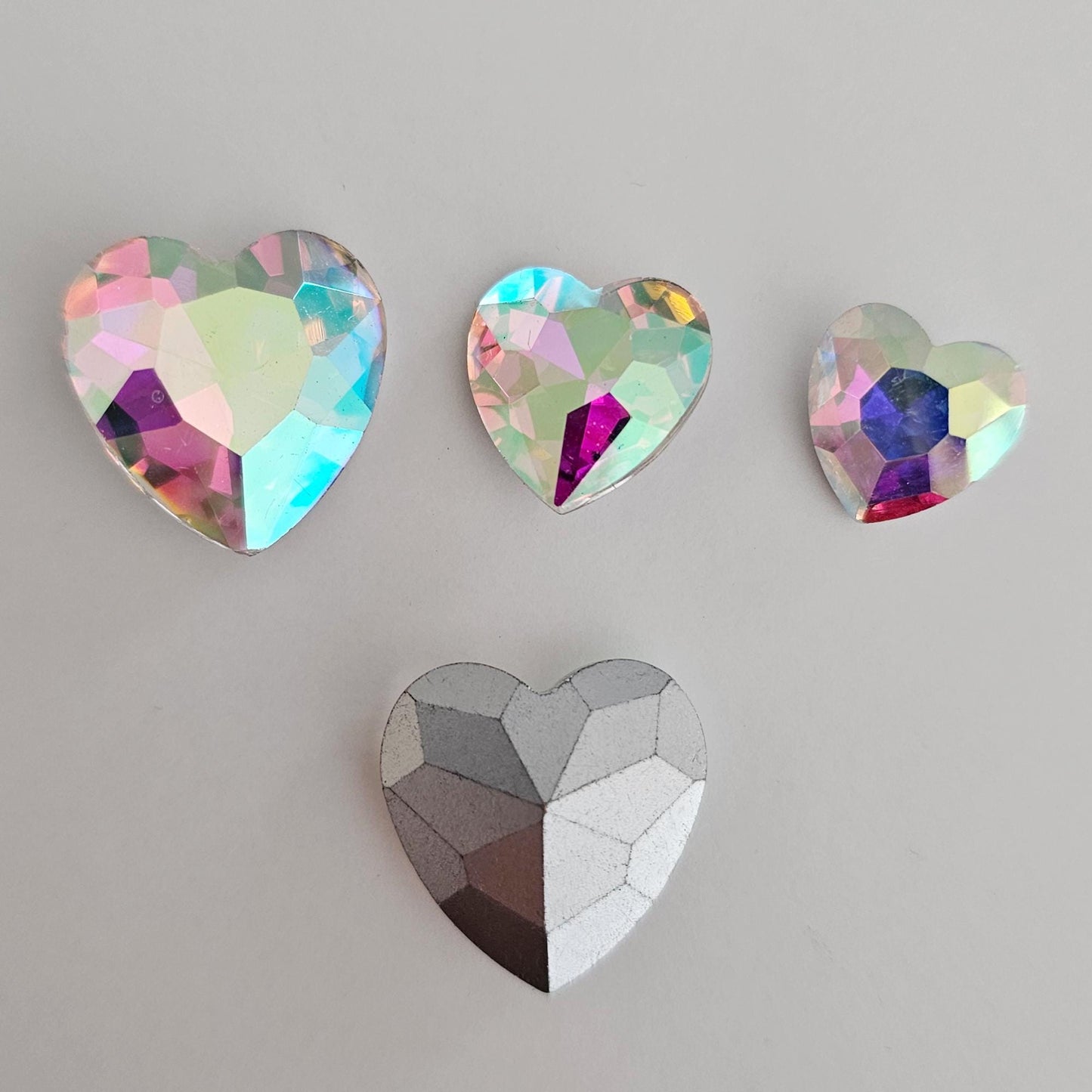 Heart Pointed Back Gems Jewels AB Crystal Rhinestone 12mm 14mm 18mm