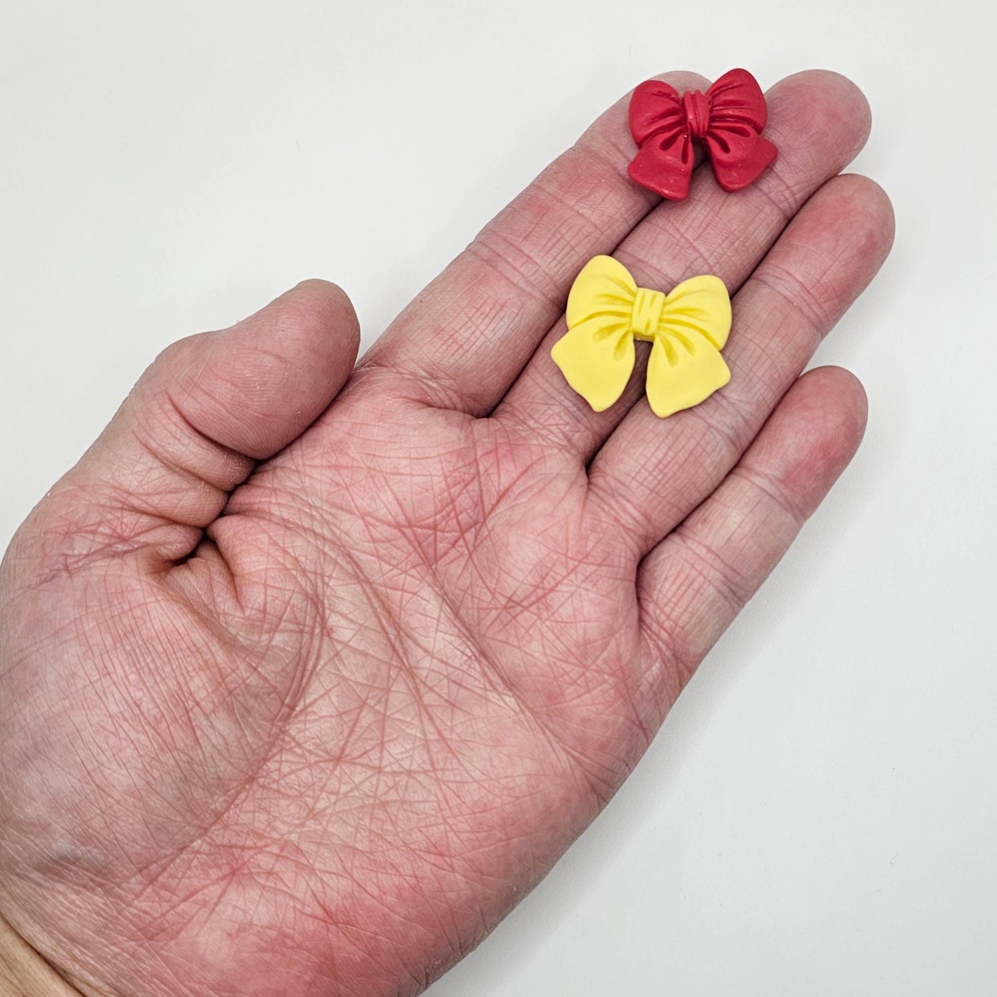 4/10/25 Pcs Matte Finished Bow Embellishments Resin Flat Back Cabochon #CAB148