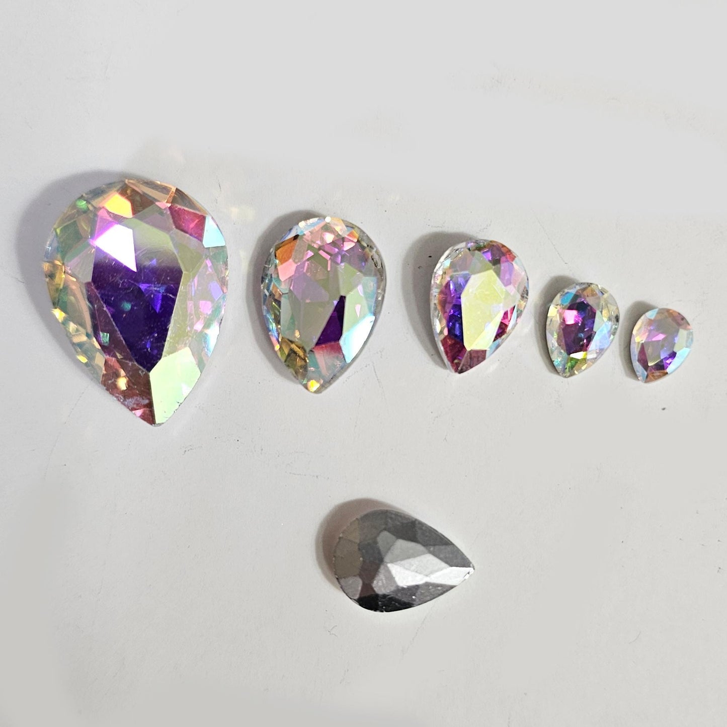 Teardrop Pointed Back Gems Jewels AB Crystal Rhinestone 6x8mm 8x10mm 10x14mm 13x18mm 18x25mm