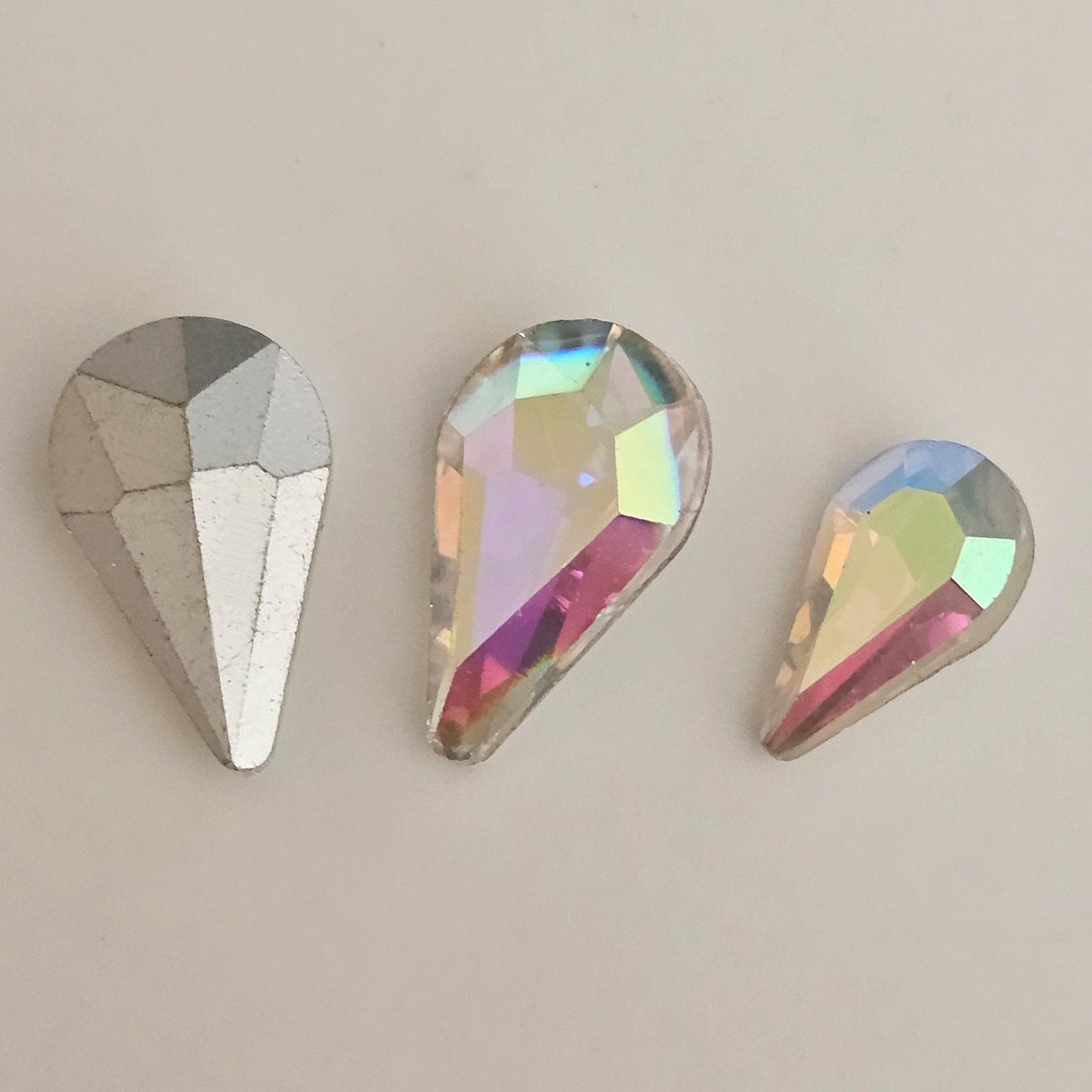 Point Pear Pointed Back Gems Jewels AB Crystal Rhinestone 6x10mm 8x13mm