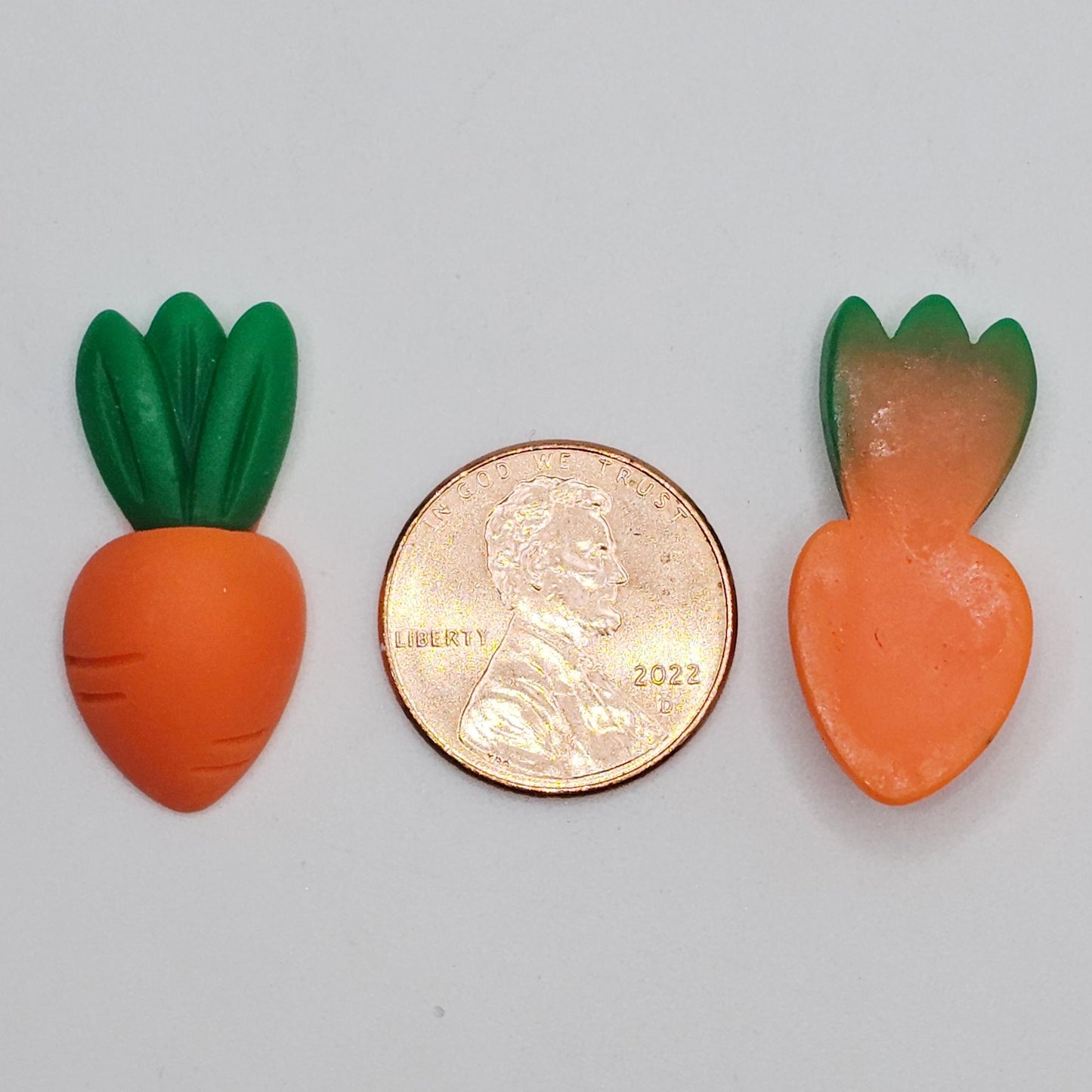 5/10/25 Pcs Half a Carrot Resin Flat Back Cabochons, Miniature Carrots Cabochon #CAB203