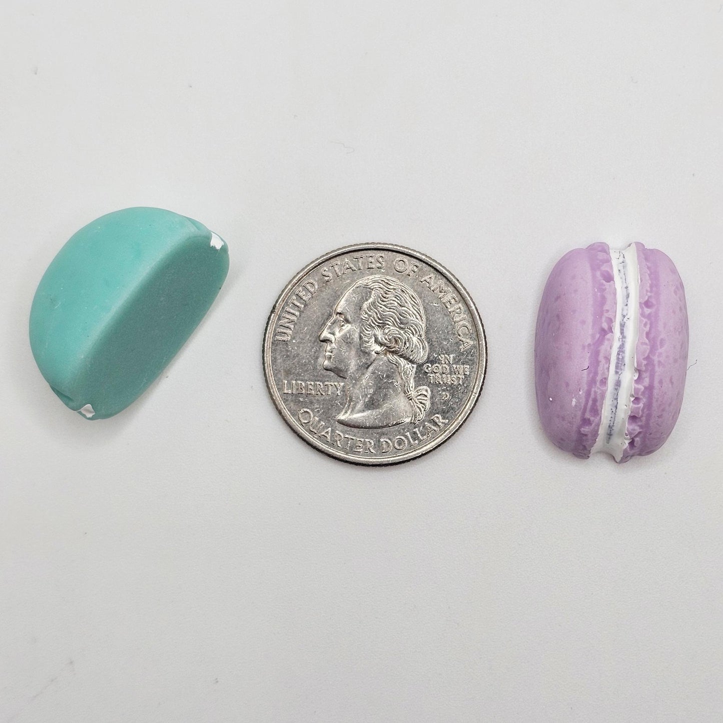 6/15/30 pcs Half Macarons Resin Flat Back Cabochons #CAB154