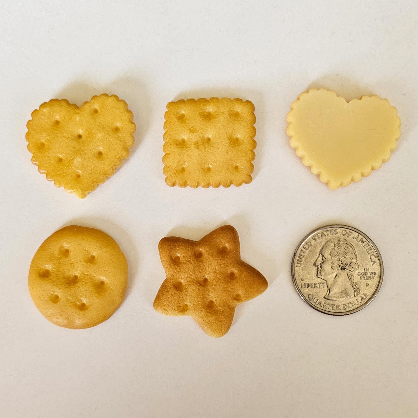 5/15 Pcs Cracker Biscuit Flat Back Cabochon, Fake Cookie Kawaii Cabochons #CAB177