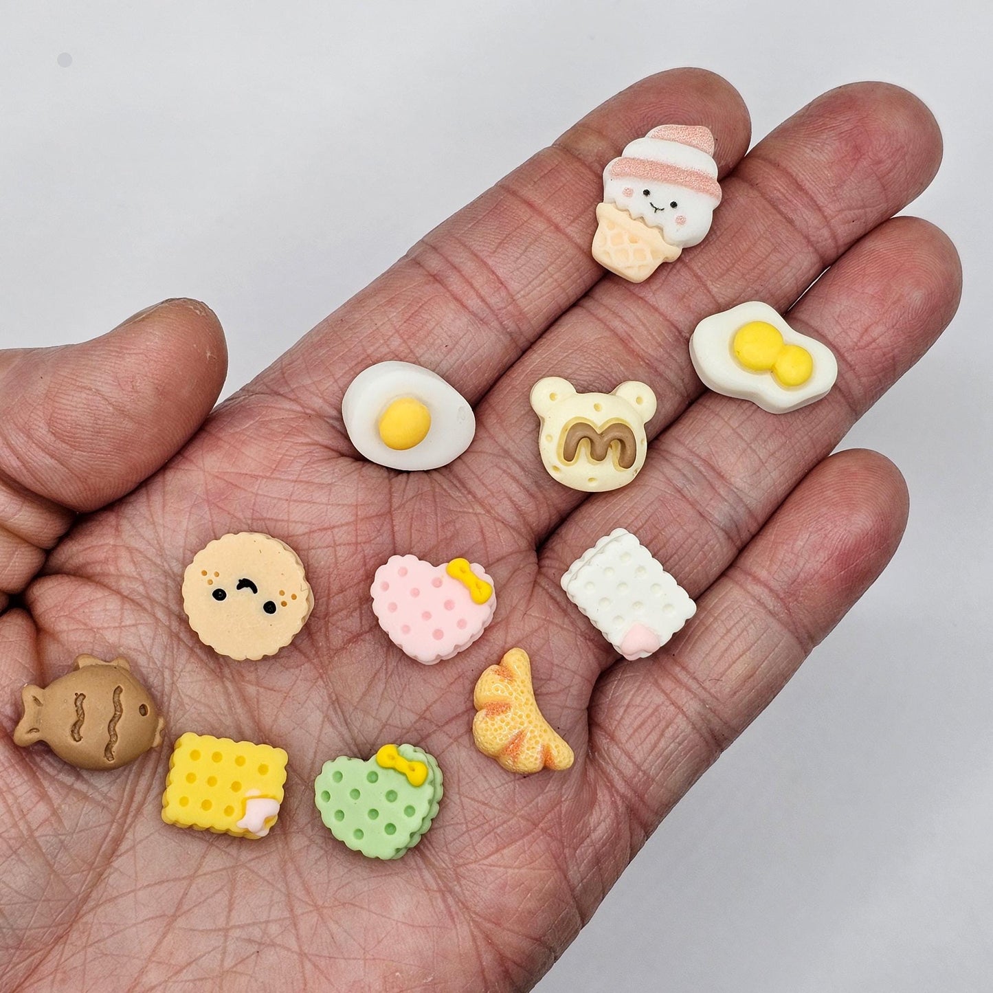 20/50 Pcs Cute Miniature Kawaii Decoden Cookie Food Resin Flatback Cabochons #CAB214