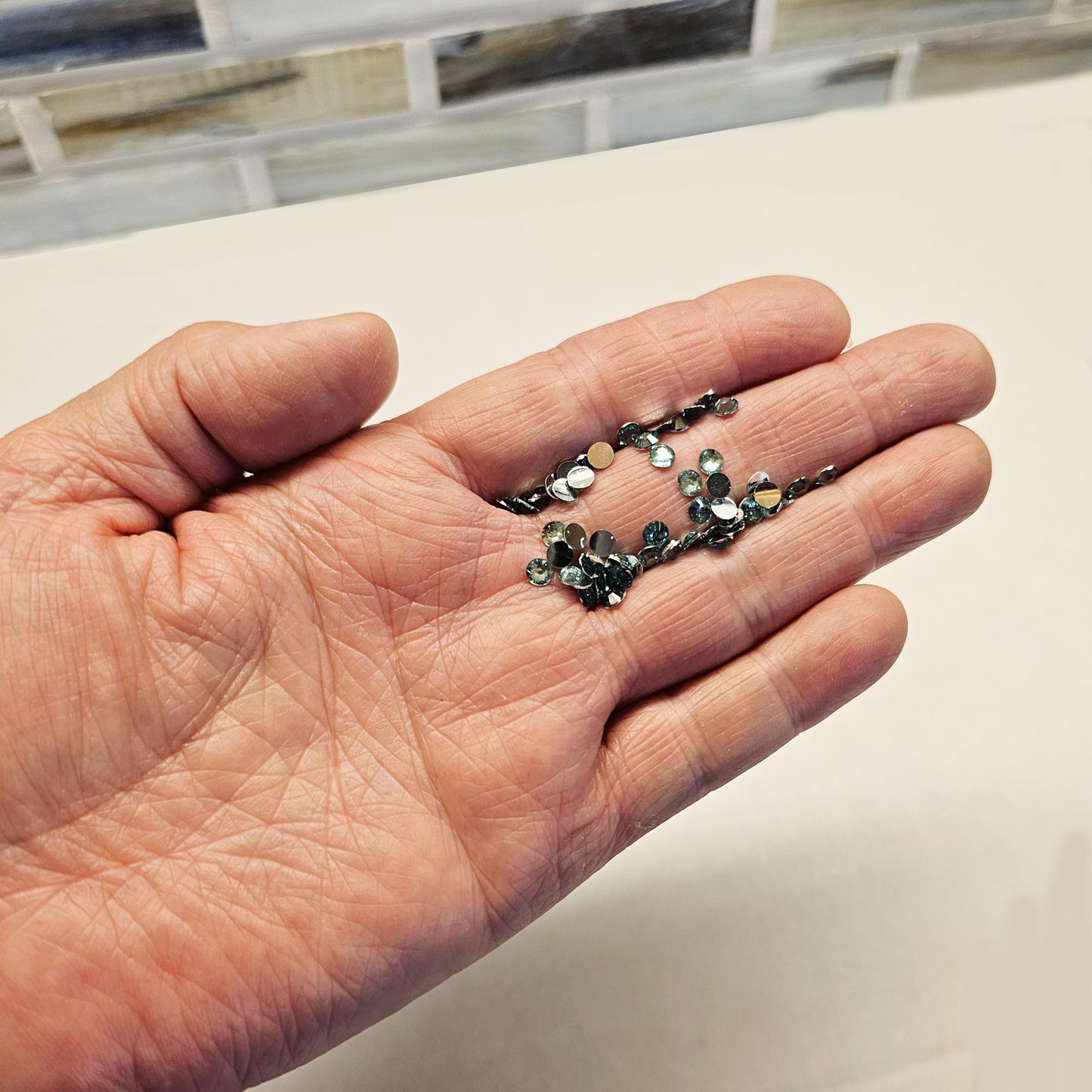 Bulk Flatback Resin Acrylic Rhinestones Non-Hotfix Aquamarine 2mm 3mm 4mm 5mm 6mm