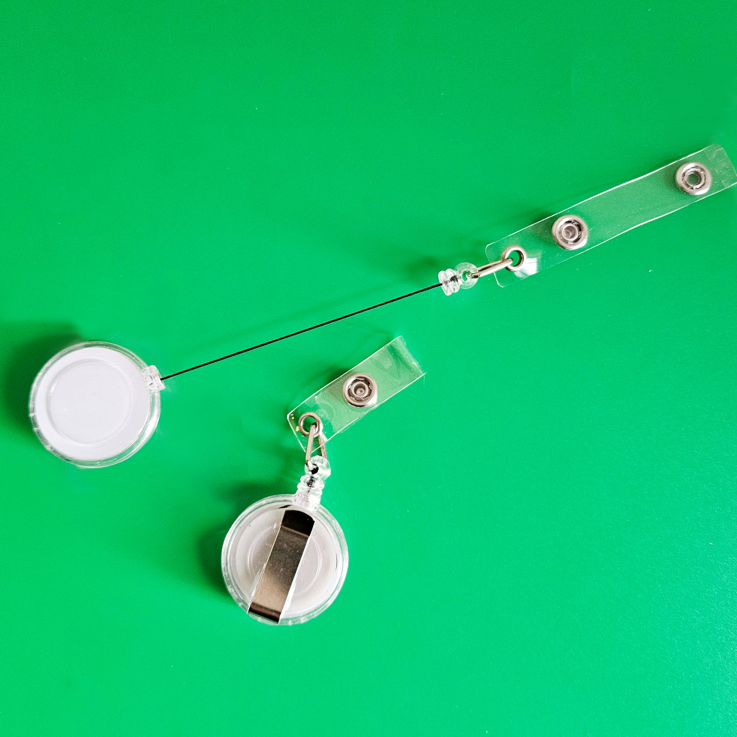Bling Rhinestones Badge Reel Belt Clip Retractable ID Holders