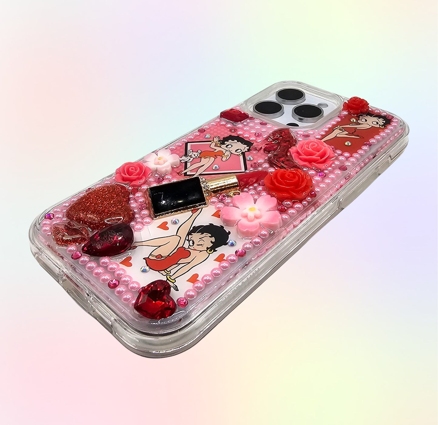 Betty Boop 3D Bling Rhinestone Handmade Phone Case