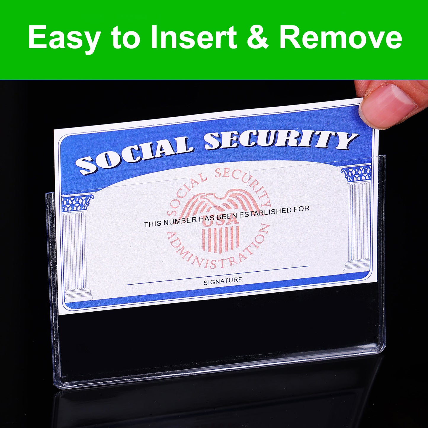 10 Pack Social Security Cards/Medicare/Credit Card/ID Card Holder Storage ,Ultra Clear & Durable Water Resistant