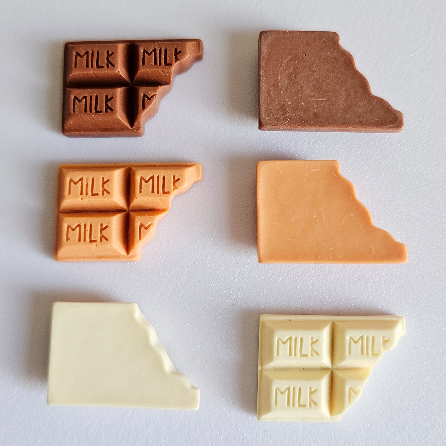 10 Pcs Chocolate Bitten Cabochons Bar Resin Flatback Deco #CAB043