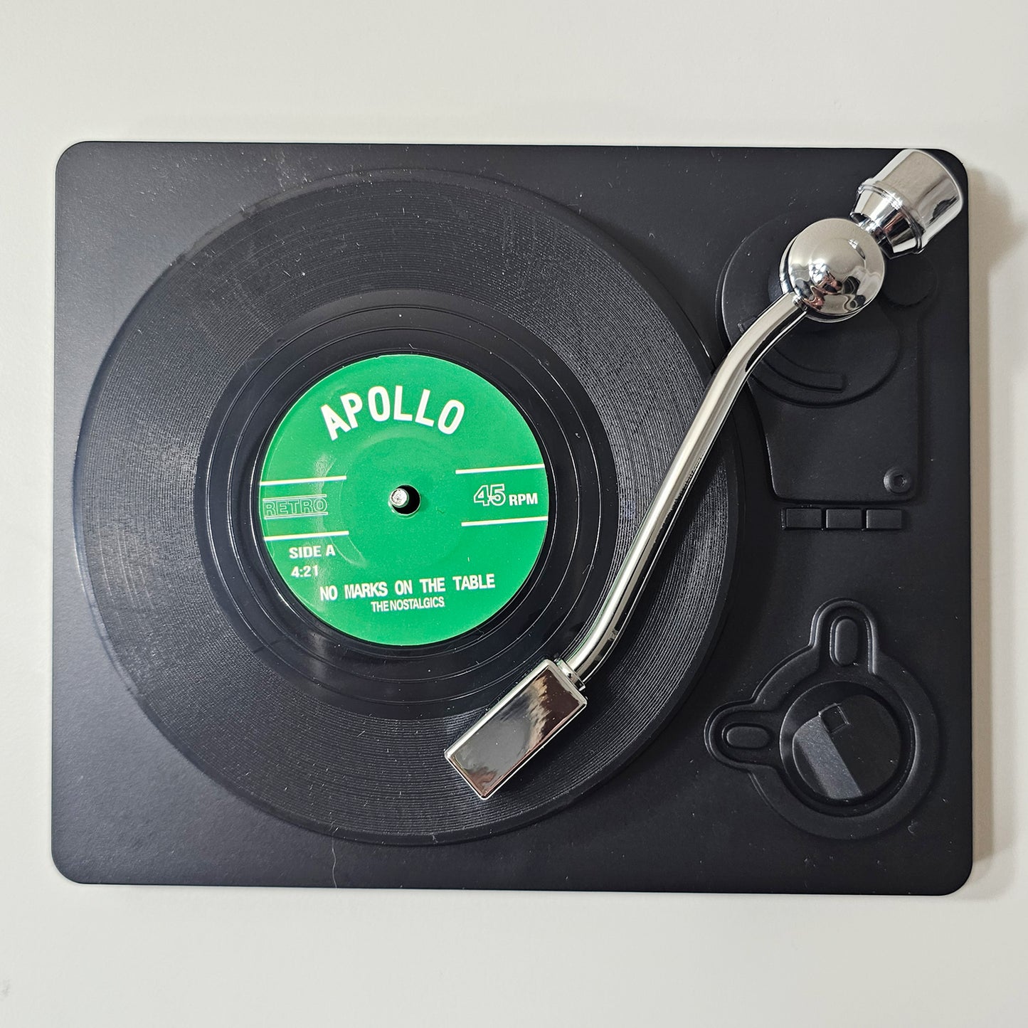Vinyl Retro Record Coasters with Record Player Coasters Holder Set of 6