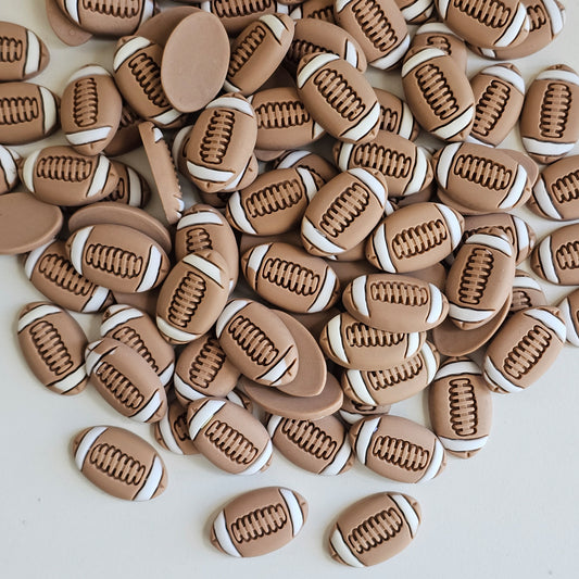 10 pcs football Resin Flat Back Cabochons, Flatback Cabochon 23mm #CAB230