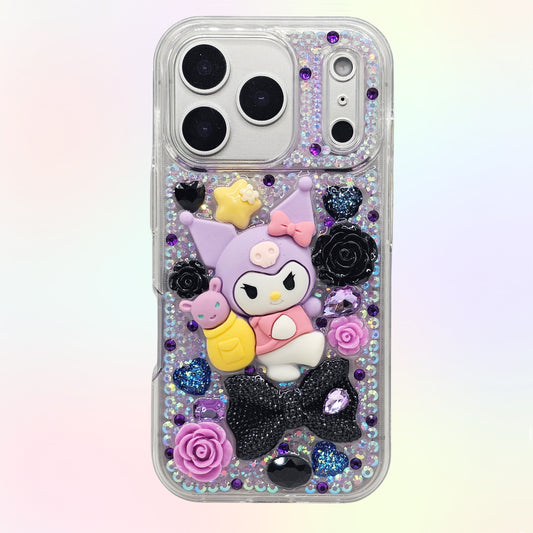 Mischievous Rabbit 3D Bling Rhinestone Handmade Phone Case