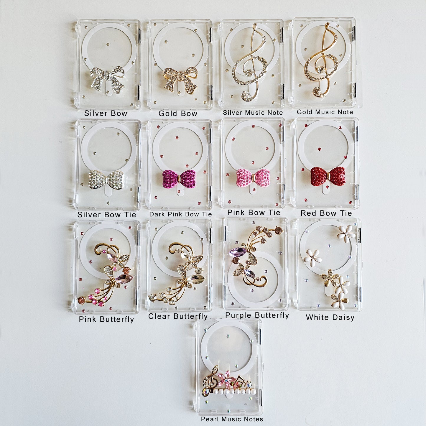 Transparent Magnetic Flip Photo Card Holder – Compatible with iPhone and Samsung Galaxy