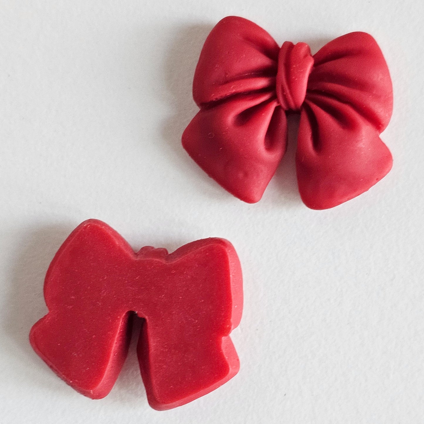 10 Pcs Matte Finished Bow Embellishments Resin Flat Back Cabochon #CAB148
