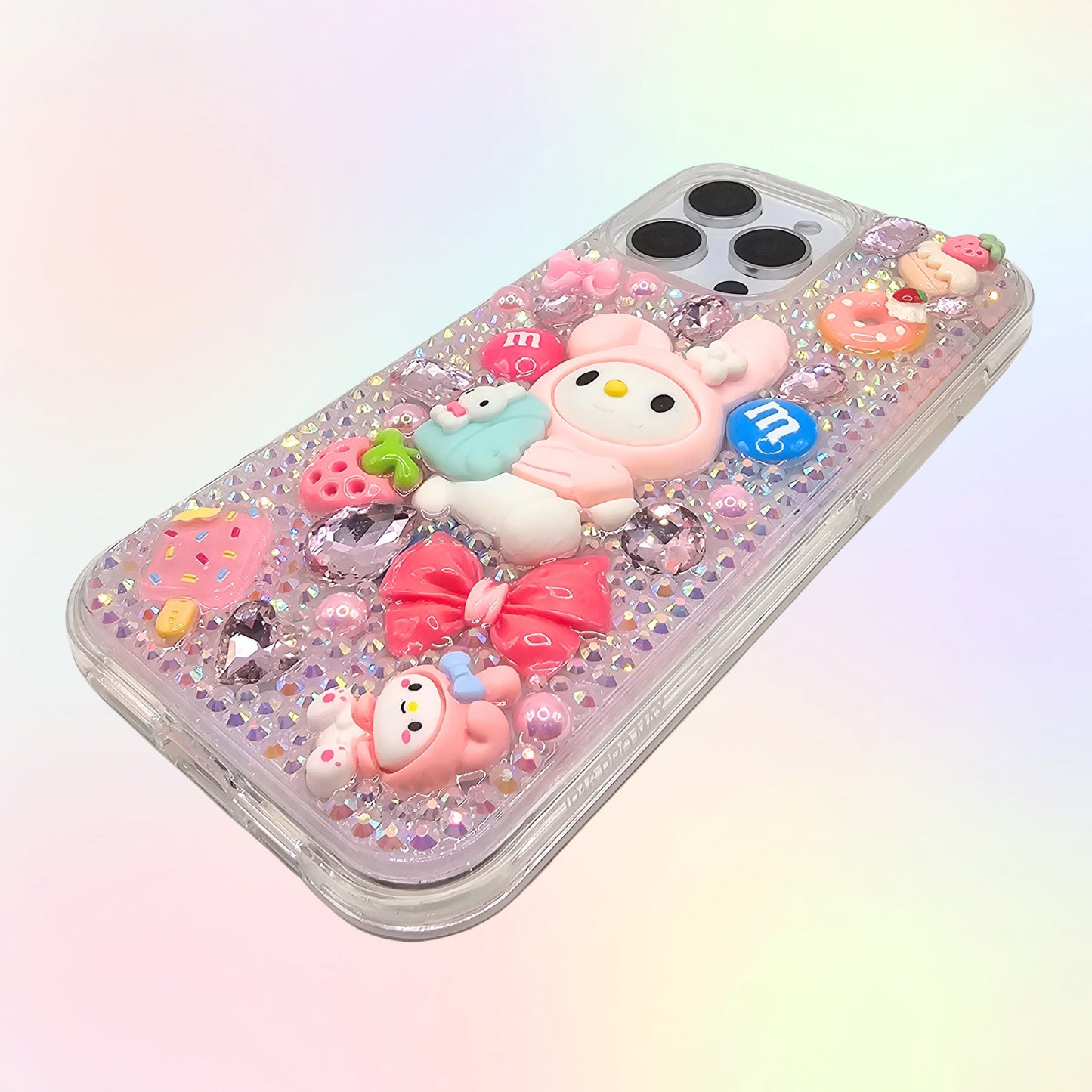 White Rabbit 3D Bling Rhinestone Handmade Phone Case