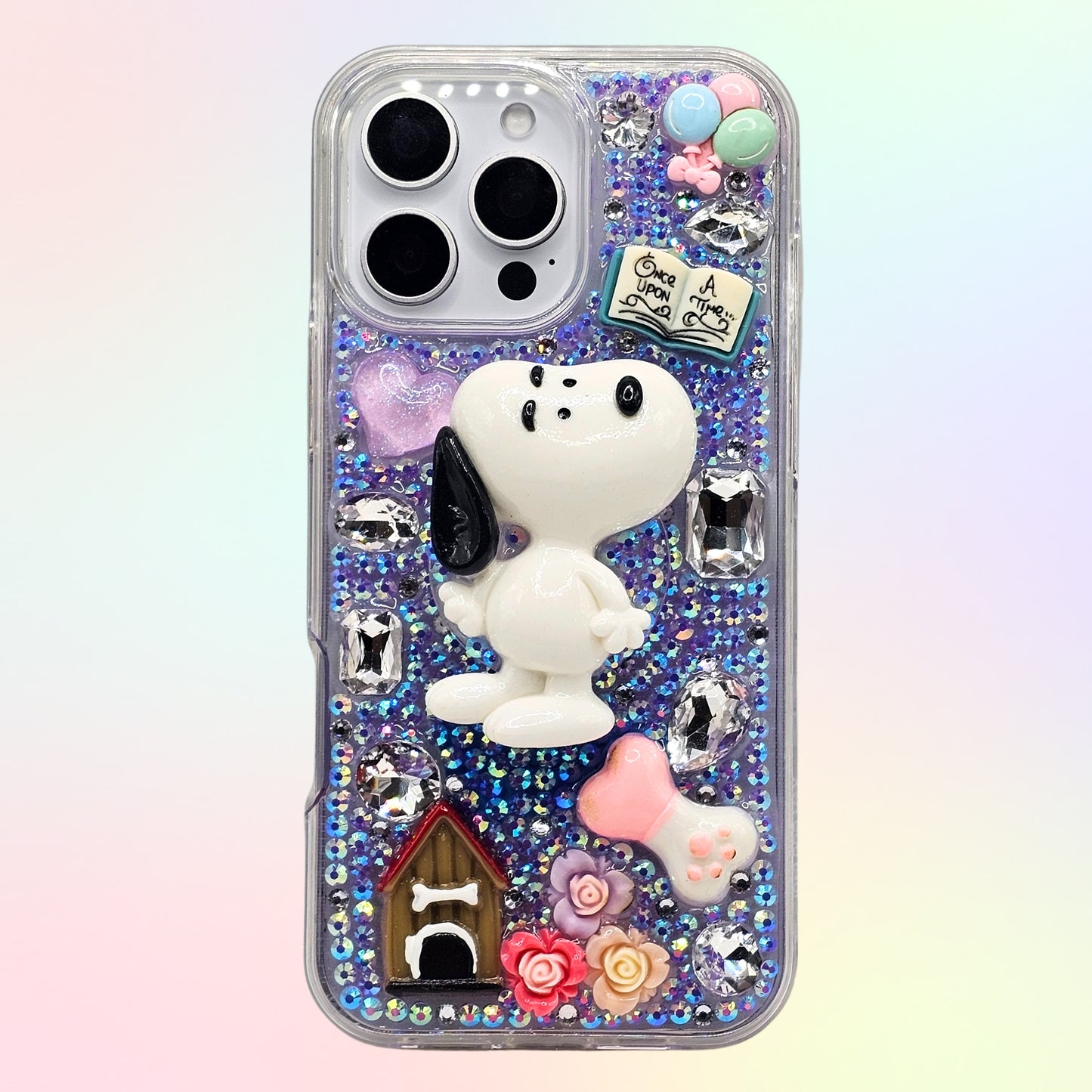 Peanuts 3D Bling Rhinestone Handmade Phone Case with Grip