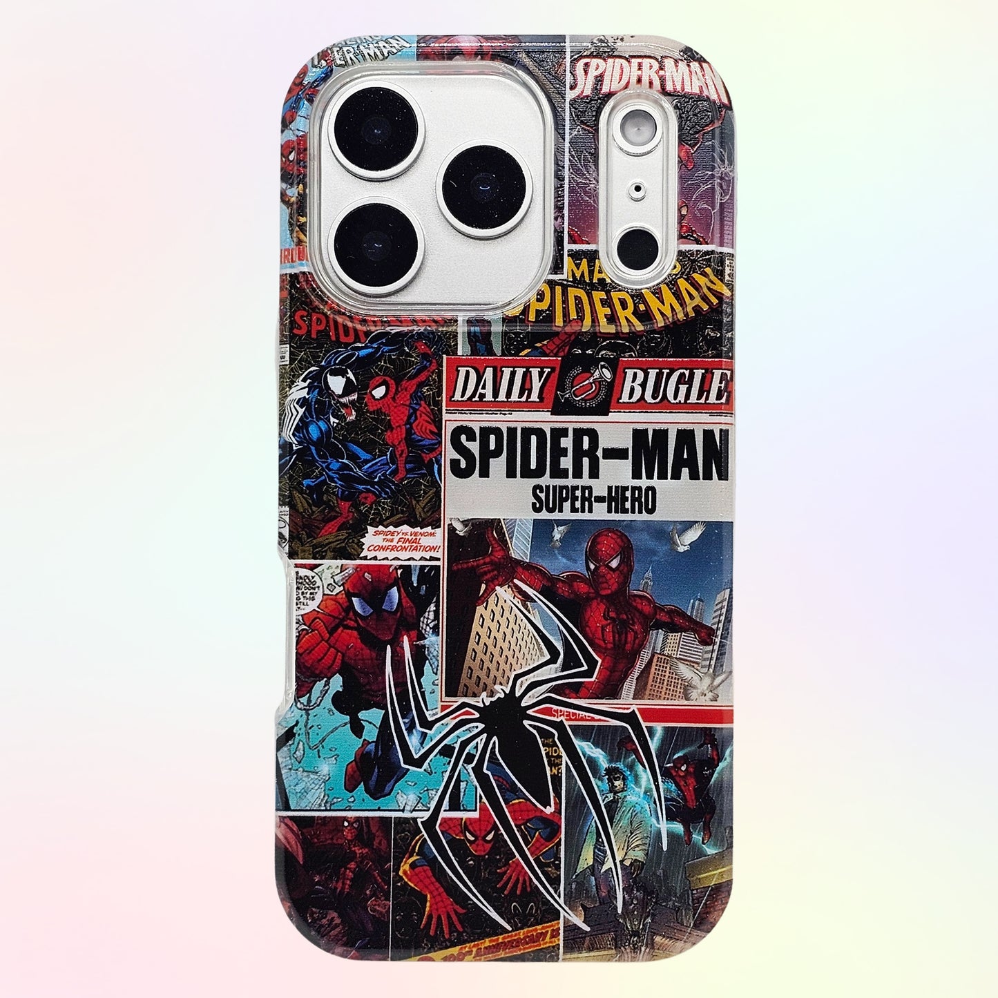 Clear Transparent Durable Protective Cover with SpiderMan UV Print Phone Case