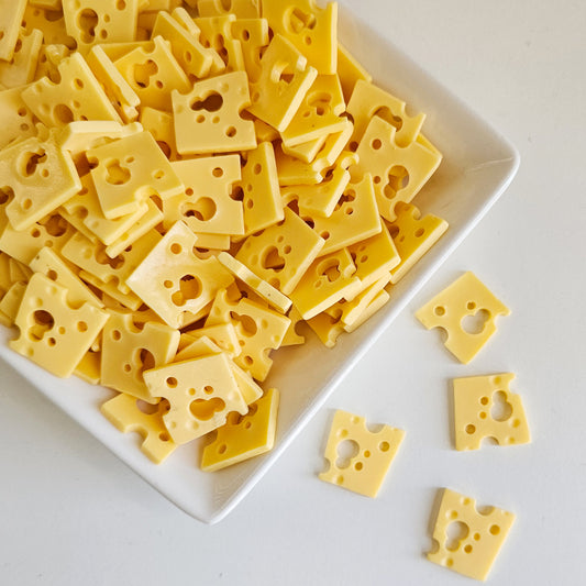 10 Pcs Fake Mini Swiss Cheese Slice NOT EDIBLE Cheese Resin Flat Back Cabochon CAB228