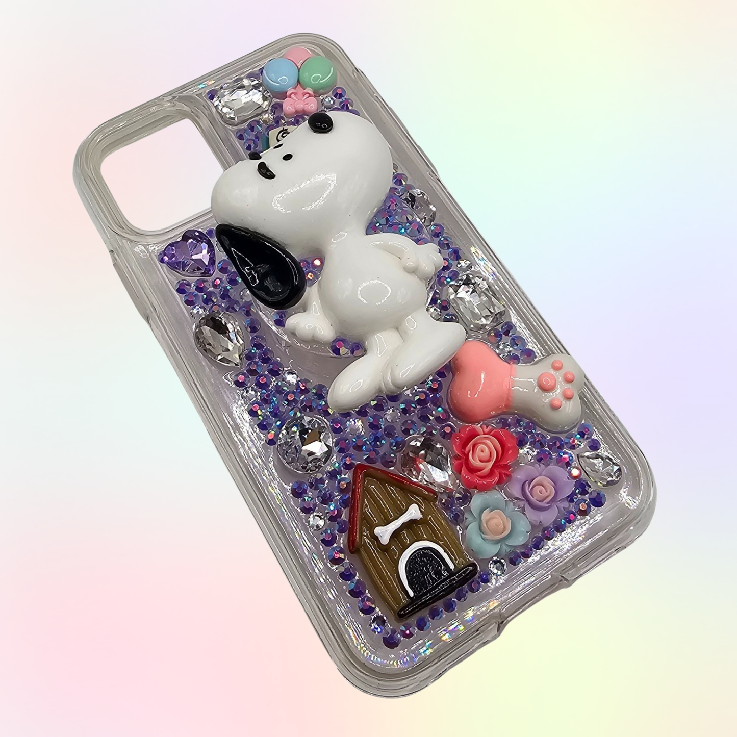 Peanuts 3D Bling Rhinestone Handmade Phone Case with Grip