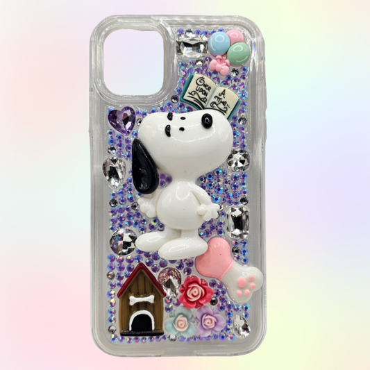 Peanuts 3D Bling Rhinestone Handmade Phone Case with Grip