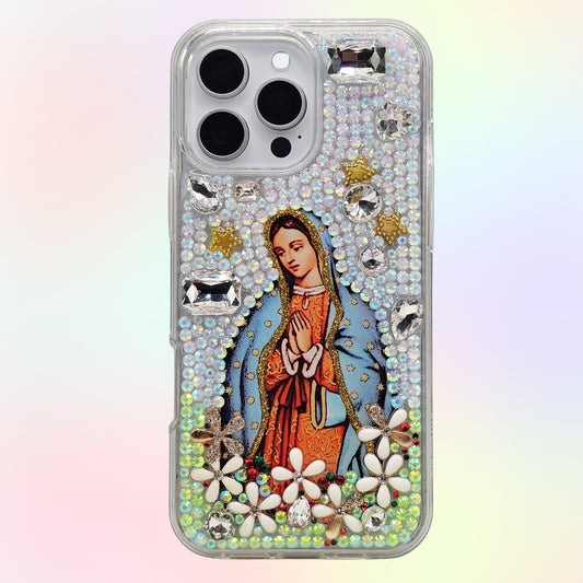 Guadalupe 3D Bling Rhinestone Hand Made Case