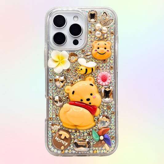 Honey Bear 3D Bling Rhinestone Hand Made Case
