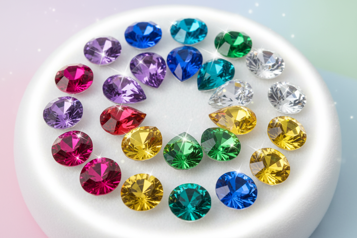 colorful rhinestones