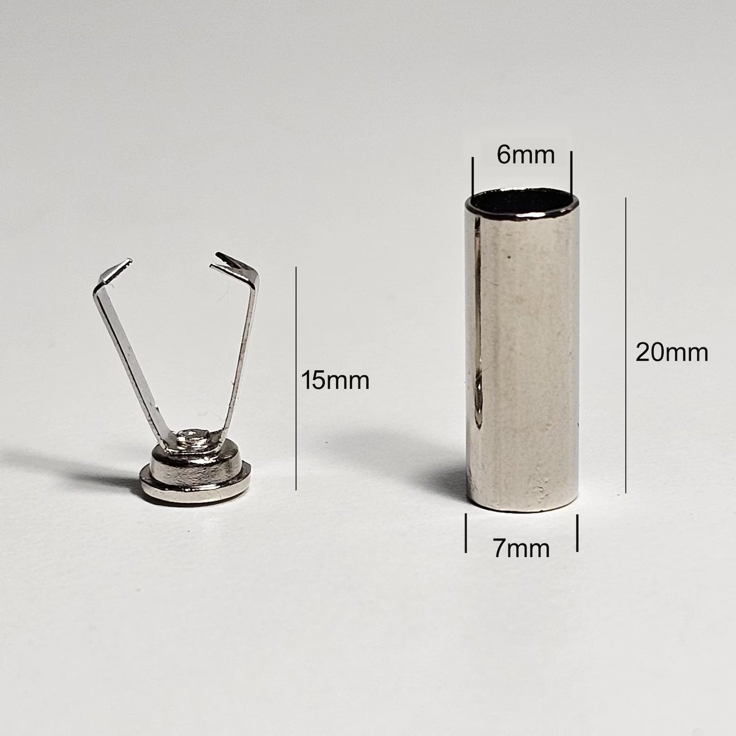 10 Pairs Metal Aglets Cord Locks Tube Drawstring Lock Stopper 7mm