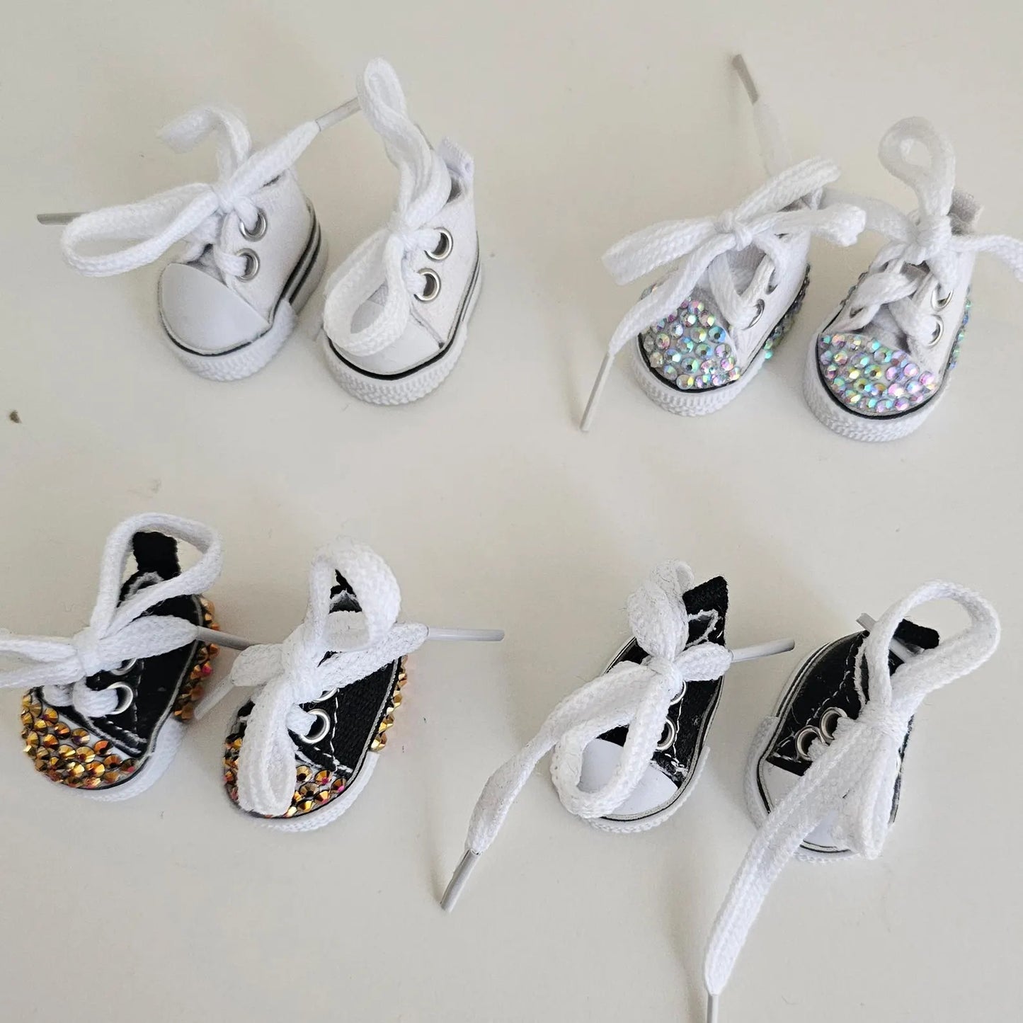 17cm Plush Doll Shoes Doll Bling Rhinestone Sneakers 3.5cm Shoes for Monster Plush Doll