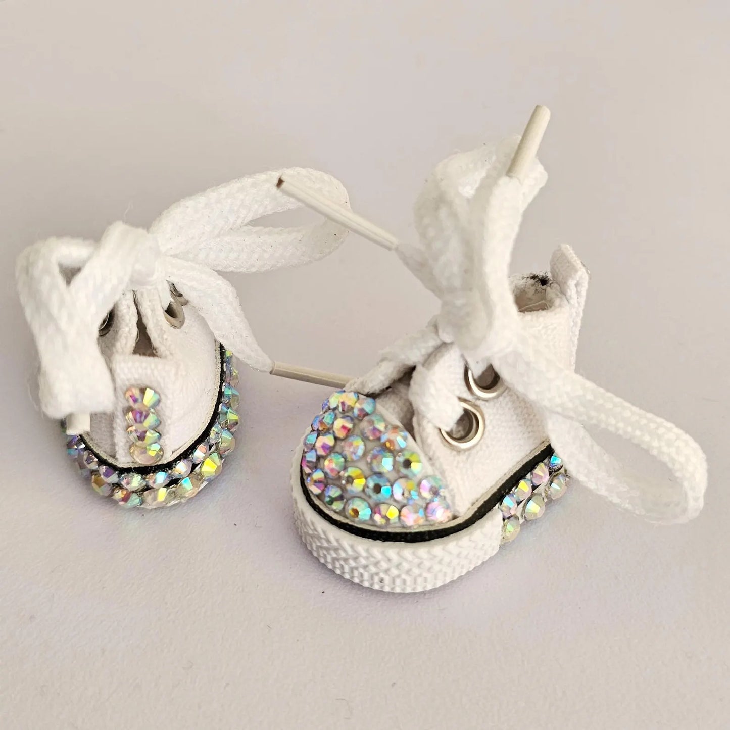 17cm Plush Doll Shoes Doll Bling Rhinestone Sneakers 3.5cm Shoes for Monster Plush Doll
