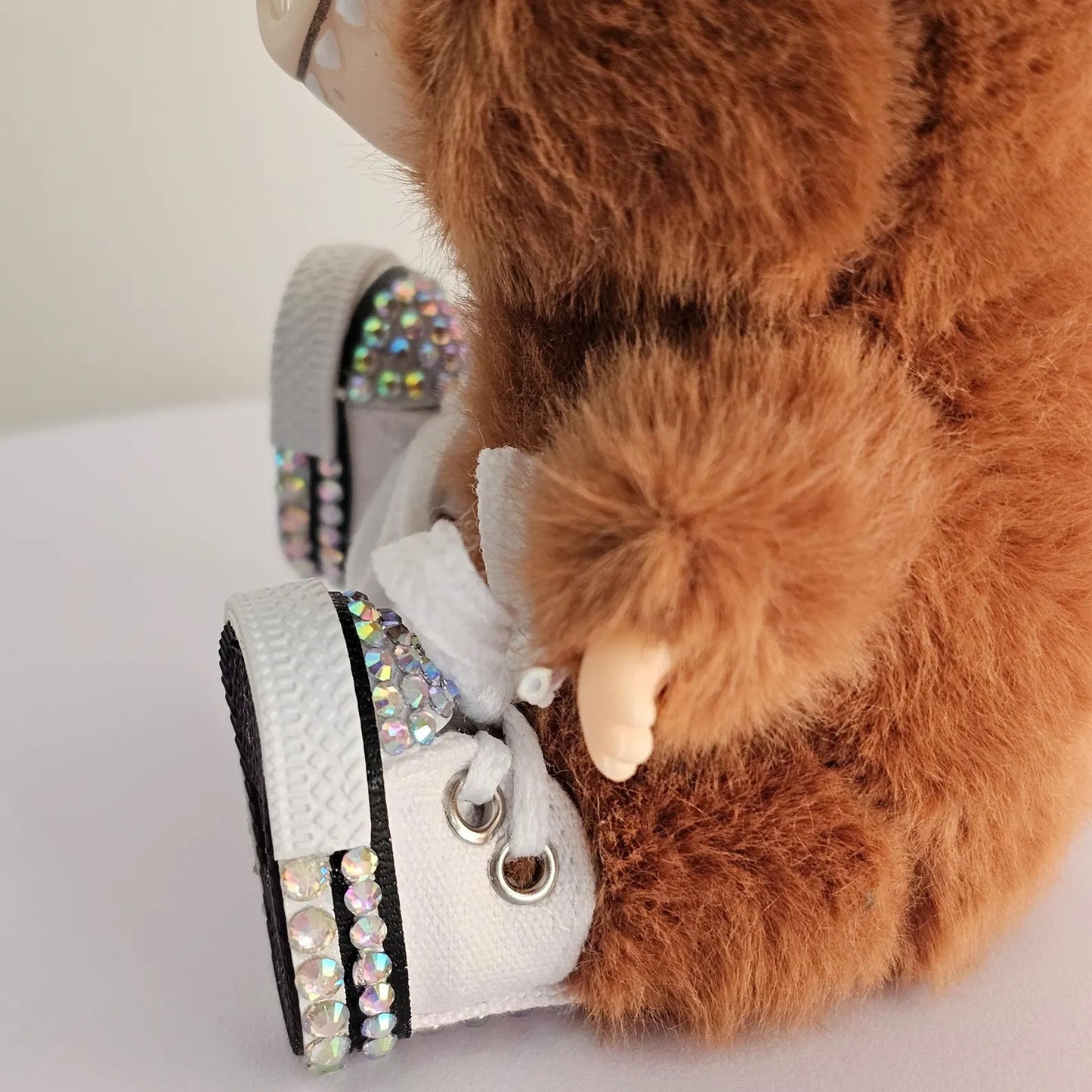 17cm Plush Doll Shoes Doll Bling Rhinestone Sneakers 3.5cm Shoes for Monster Plush Doll