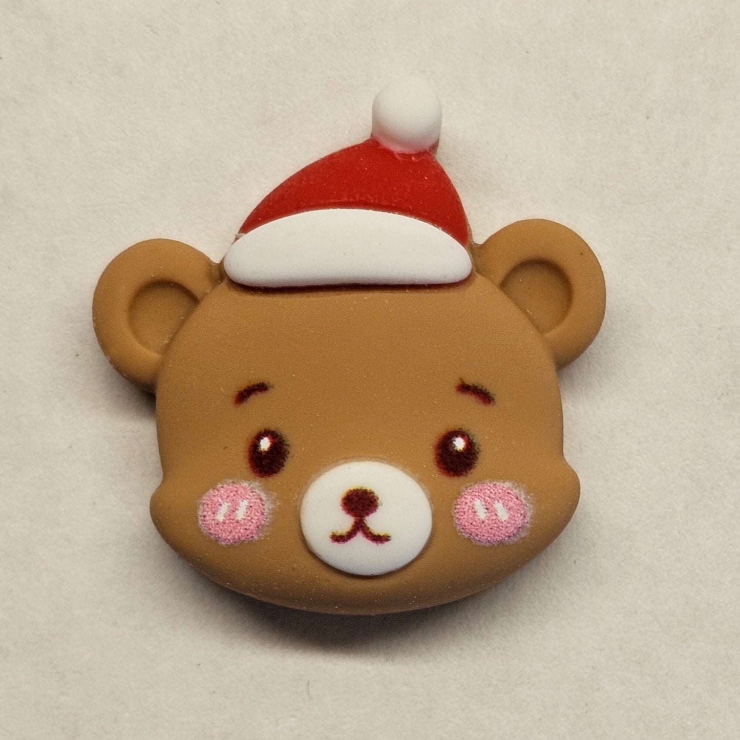 Christmas Bear Cabochons Resin Flatback Kawaii Xmas Holiday Deco 4 pcs #CAB006