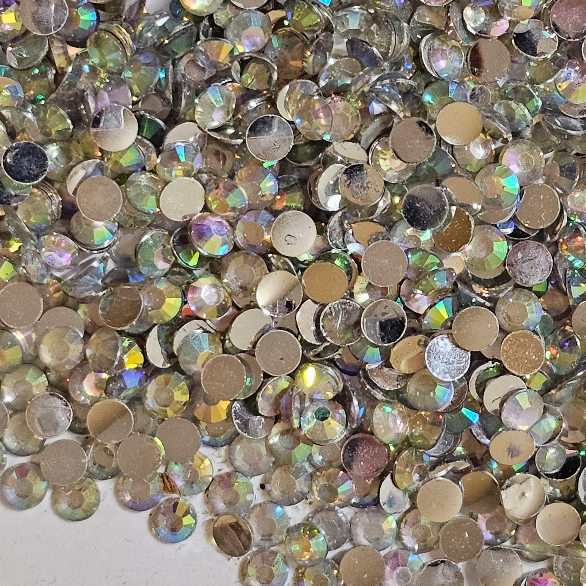 Bulk Flatback Resin Acrylic Rhinestones Non-Hotfix Crystal AB 2mm 3mm 4mm 5mm 6mm