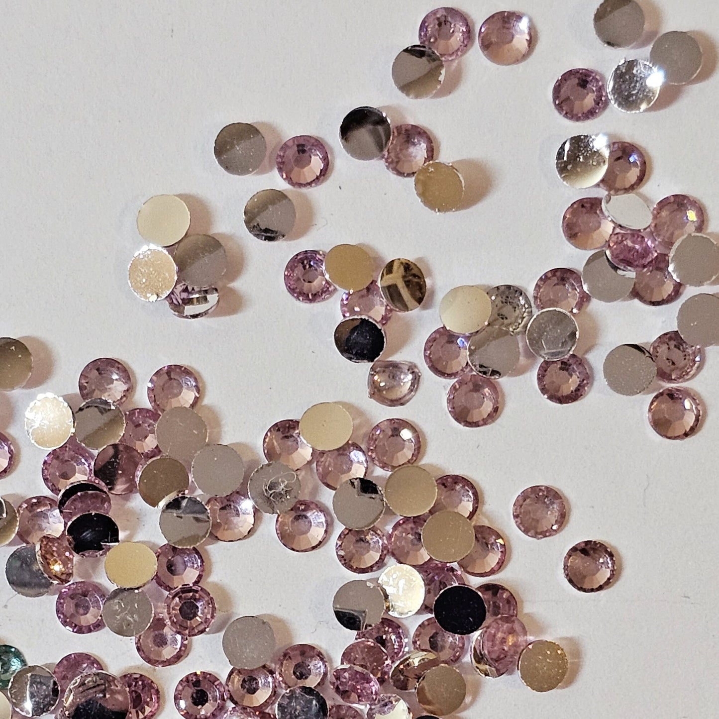 Bulk Flatback Resin Acrylic Rhinestones Non-Hotfix Light Pink 2mm 3mm 4mm 5mm 6mm