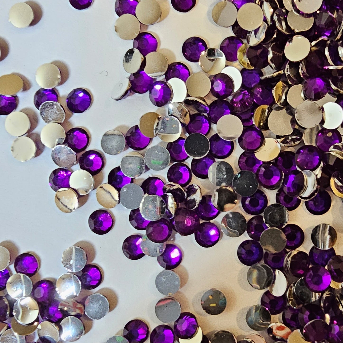 Bulk Flatback Resin Acrylic Rhinestones Non-Hotfix Dark Purple 2mm 3mm 4mm 5mm 6mm