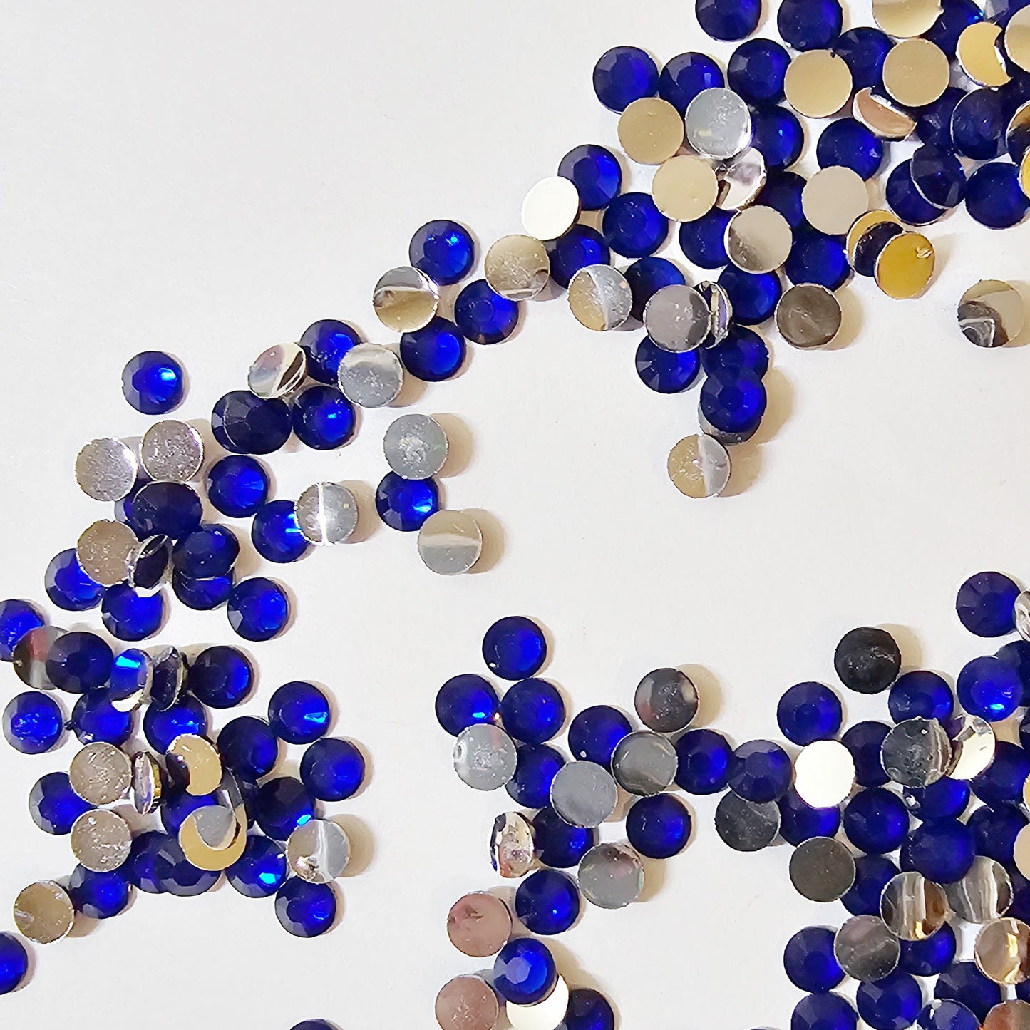 Bulk Flatback Resin Acrylic Rhinestones Non-Hotfix Sapphire Blue 2mm 3mm 4mm 5mm 6mm