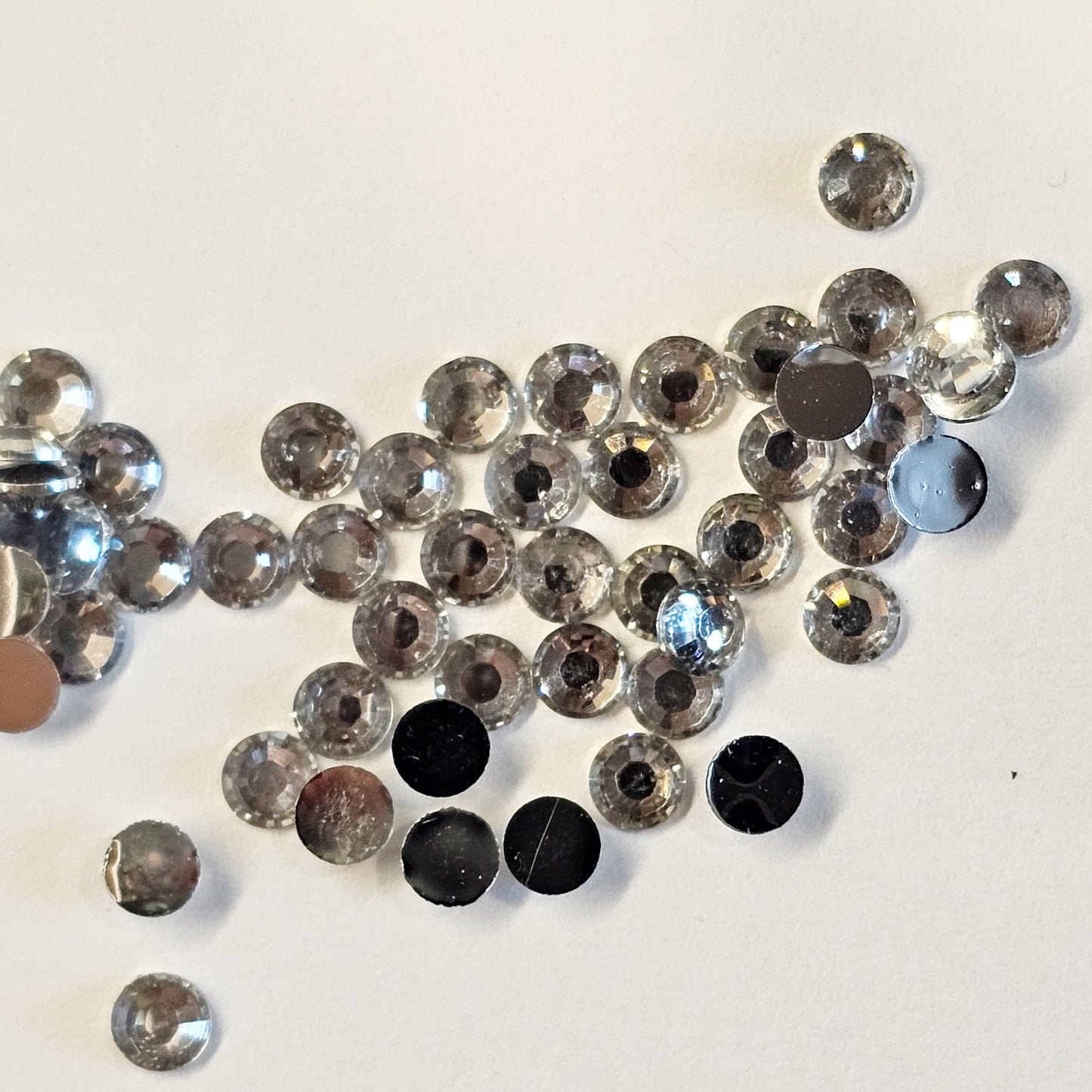 Bulk Flatback Resin Acrylic Rhinestones Non-Hotfix Crystal Clear 2mm 3mm 4mm 5mm 6mm