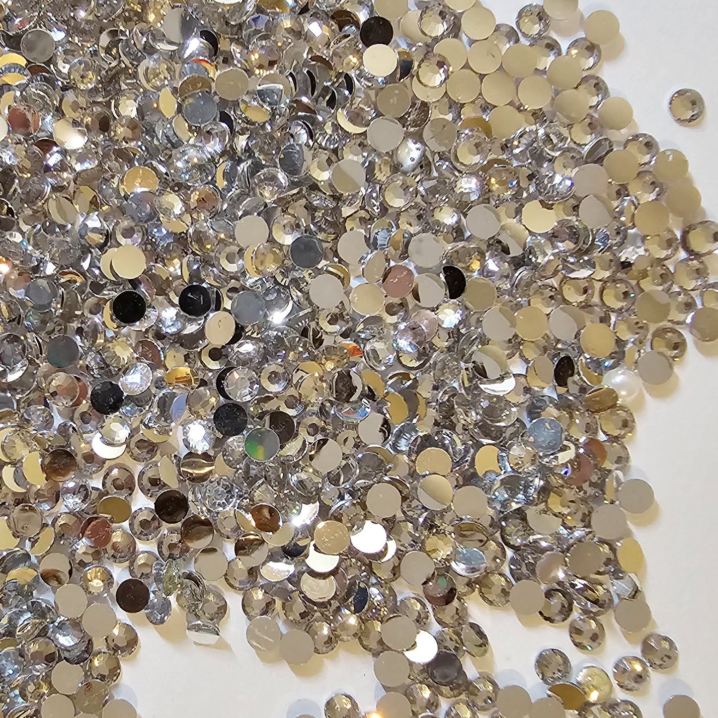 Bulk Flatback Resin Acrylic Rhinestones Non-Hotfix Crystal Clear 2mm 3mm 4mm 5mm 6mm